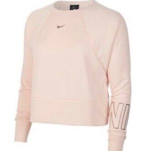 NEW Nike Dri-fit Crew Neck Sweater Cropped Loose Fit Size Medium